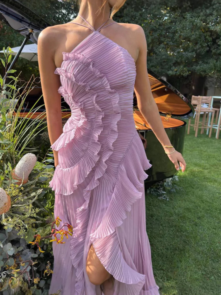 LILAC CASCADE DRESS