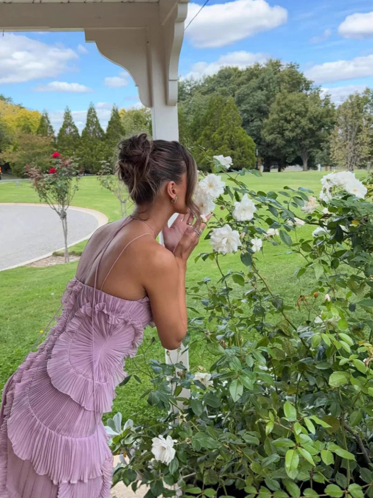LILAC CASCADE DRESS