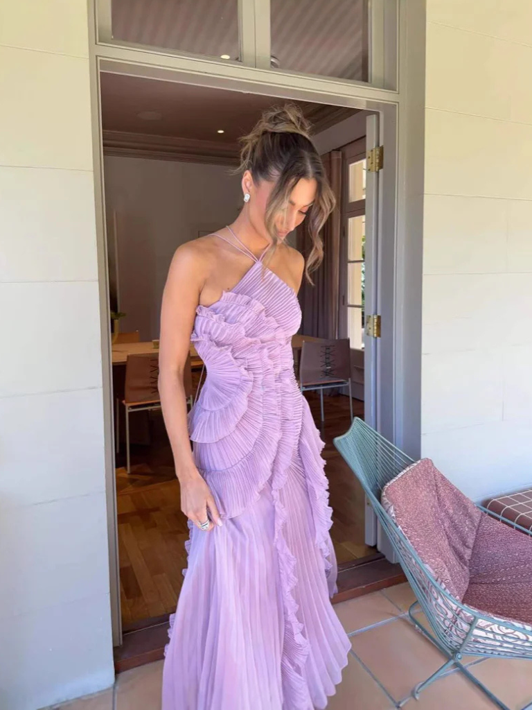 LILAC CASCADE DRESS