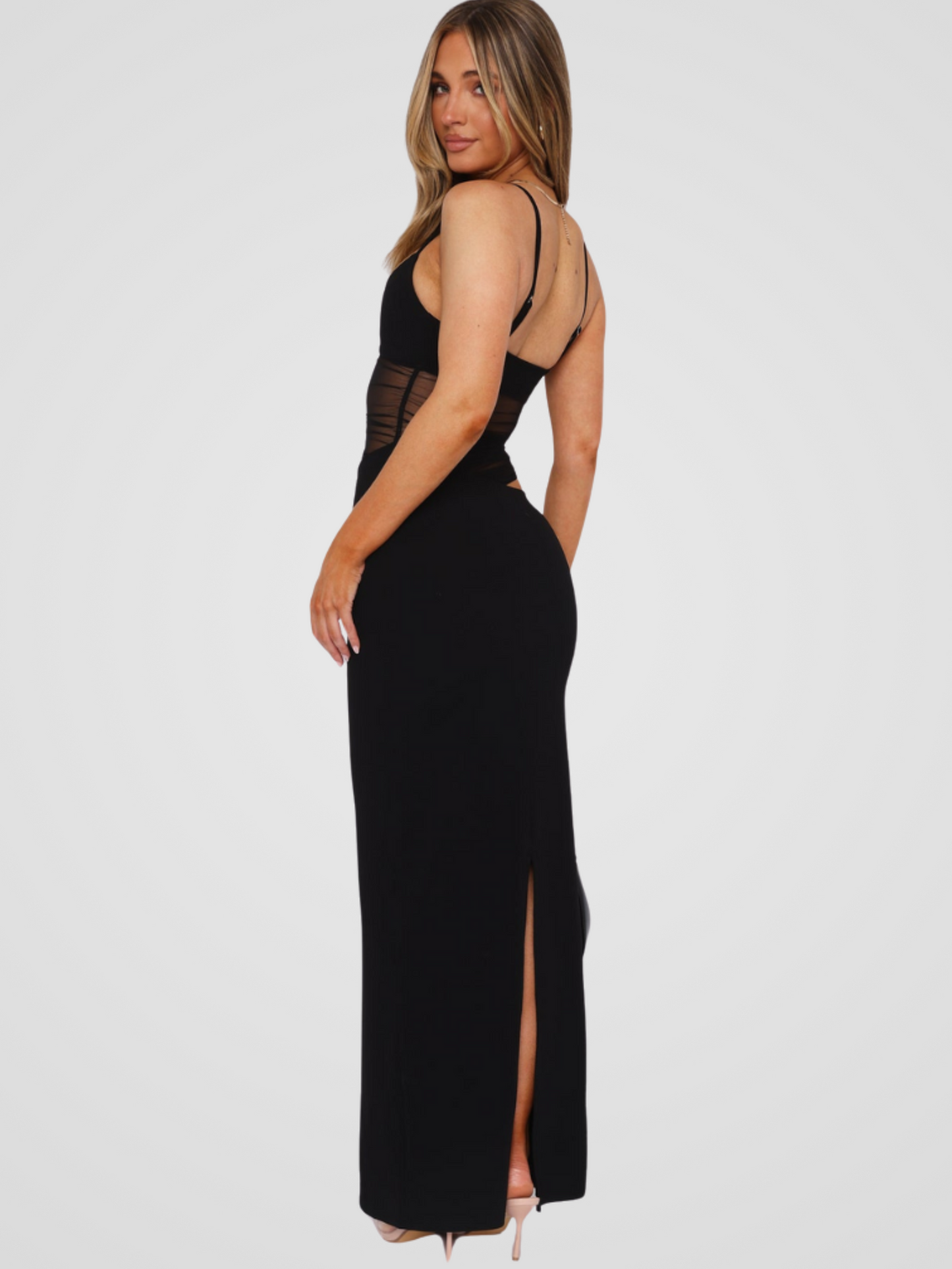 NOIR CONFIDENCE CUT-OUT DRESS