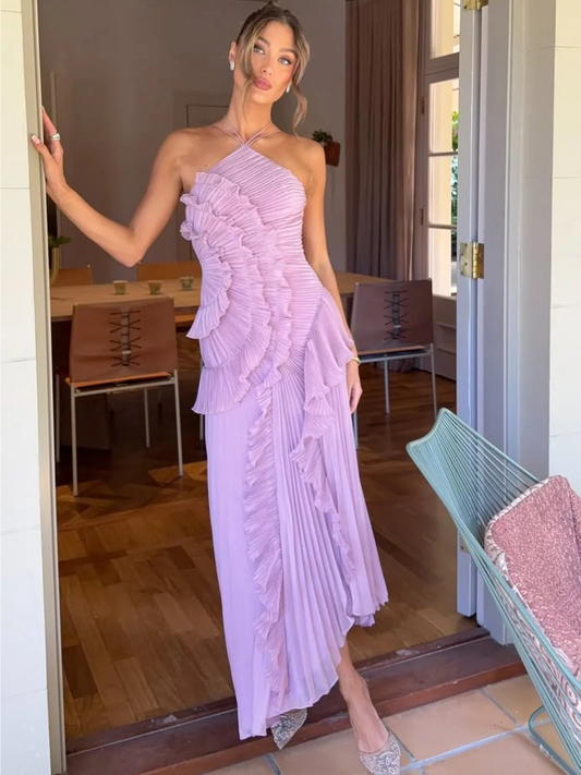 LILAC CASCADE DRESS